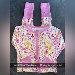 Will & Wren Bamboo Bedtime Blooms ❀ 18-24 Convertible Zippy